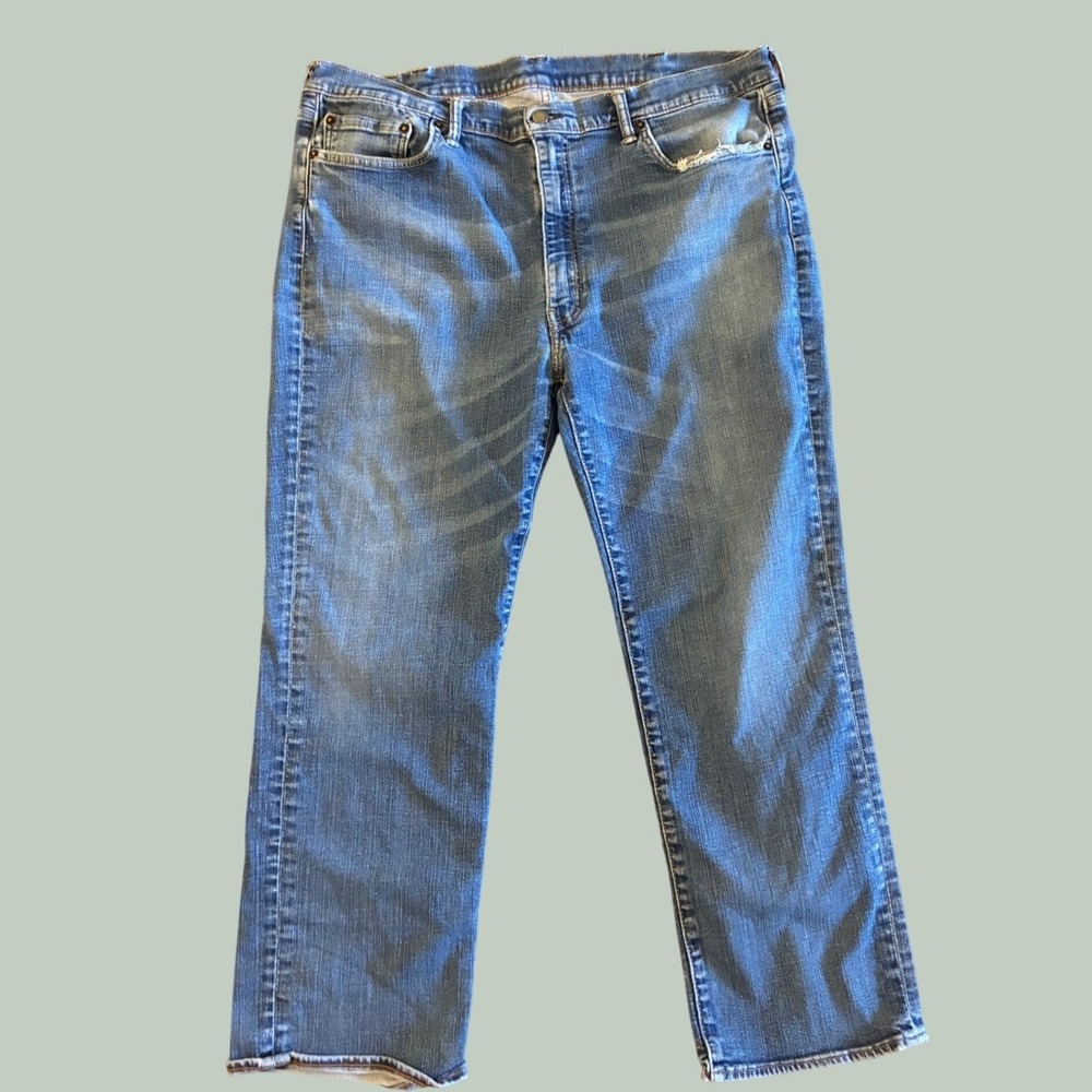 Levi's‎ 514 Straight Fit Mens Blue Jeans 42x30 Medium Wash Denim Pants